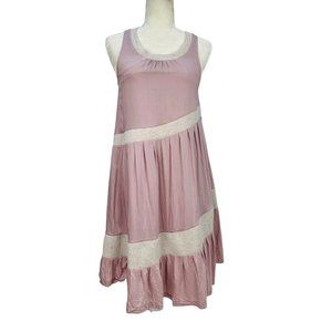 Anthropologie Maeve Wildell Dress Dusty Pink Bohemian Small Size Small